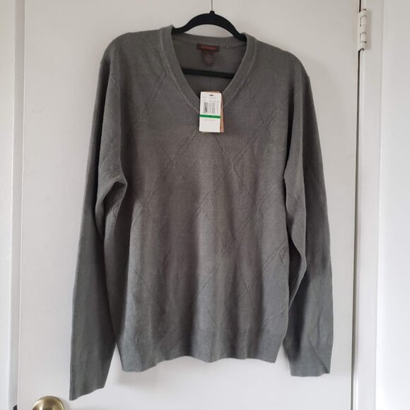 New Dockers Argyle sweater Olive Green Men's Size Large L $18 - Picture 2 of 6